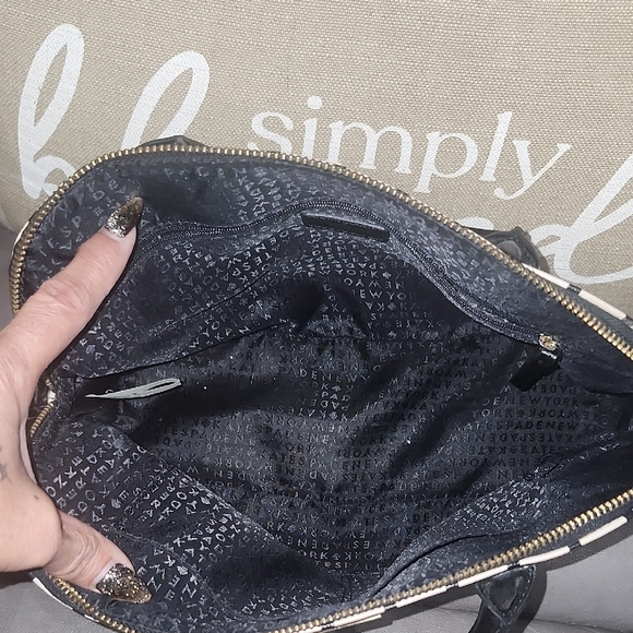 Kate Spade Black and Cream Grid Satchel - Picture 10 of 11